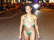 Beautiful Ivy Body Painted Night Parade